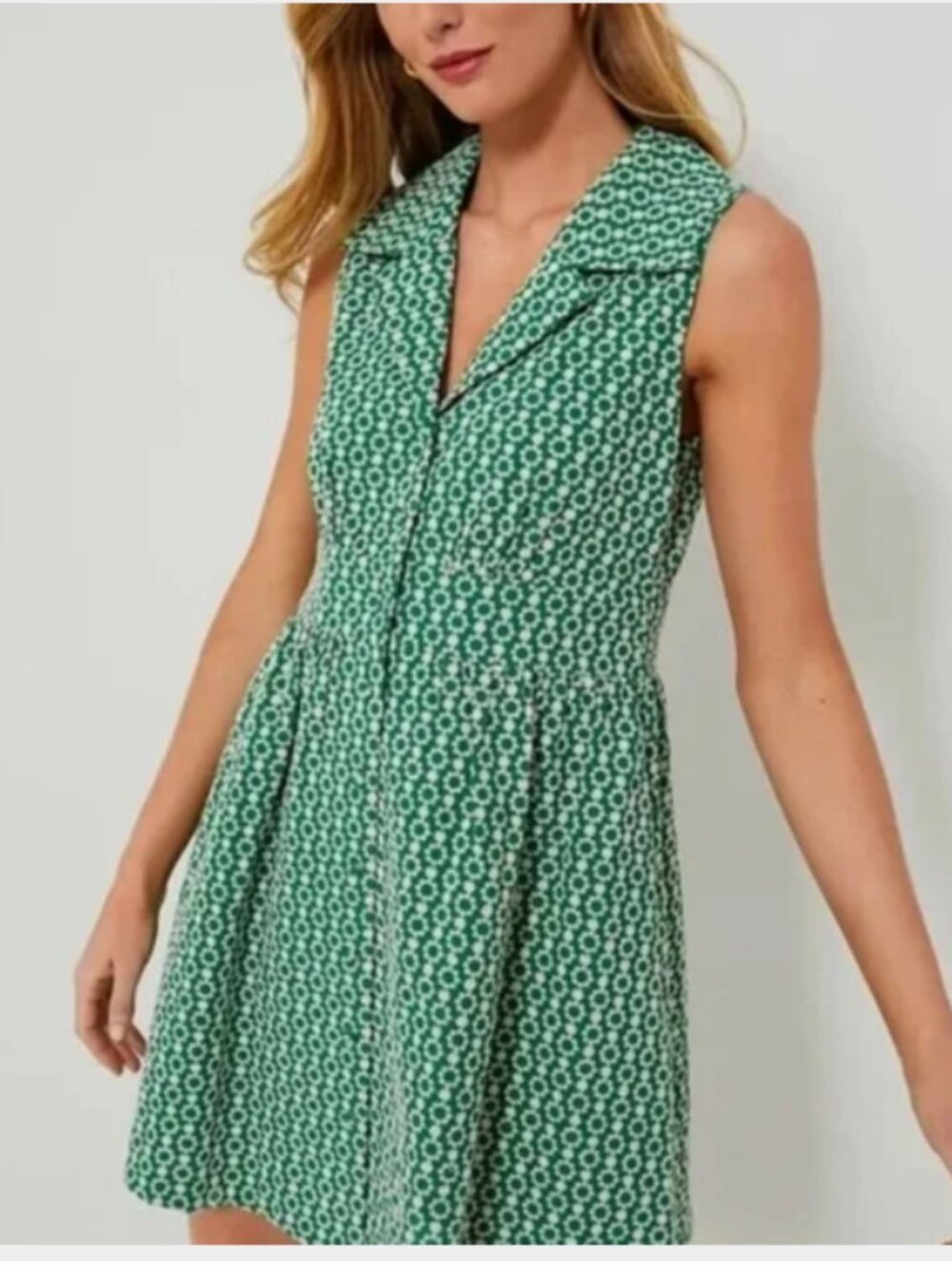 Pomander Place Dress Med Green Briar Eyelet Lace Shirt Noelle Tuckernuck Preppy